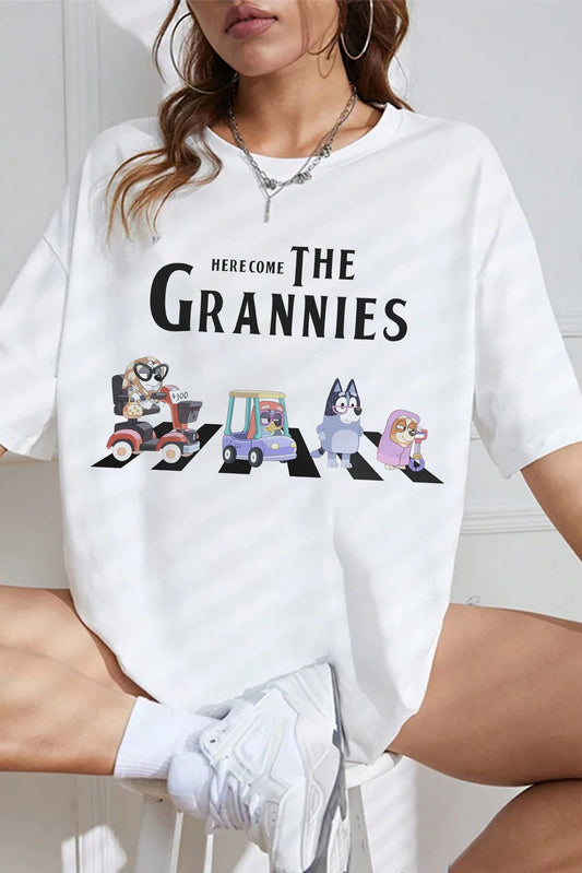Here Come The Grannies Bluey Tee For Women