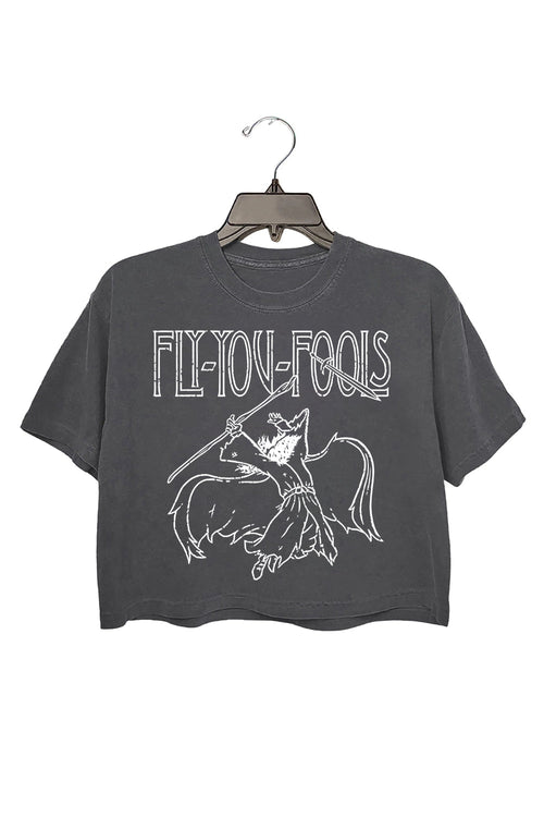 Fly You Fools the Lord of the Rings gandalf Crop Top For Women