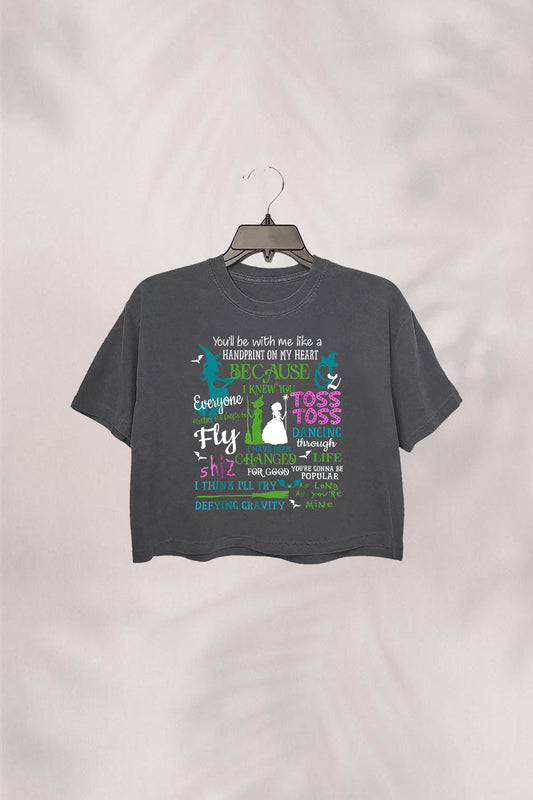 Halloween Party Wicked Musical Crop Top For Women